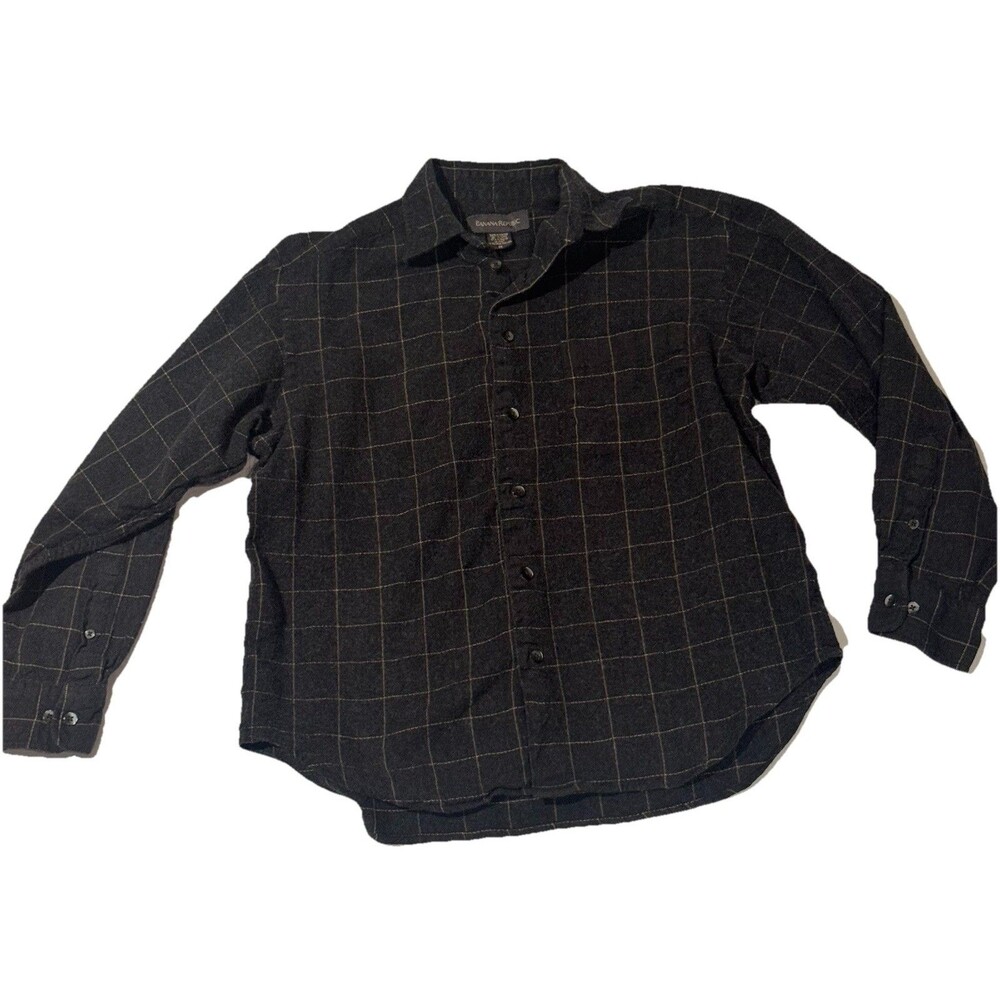 Banana Republic Sweater Youth Boys Medium Dark Gray Wool Blend Button Down